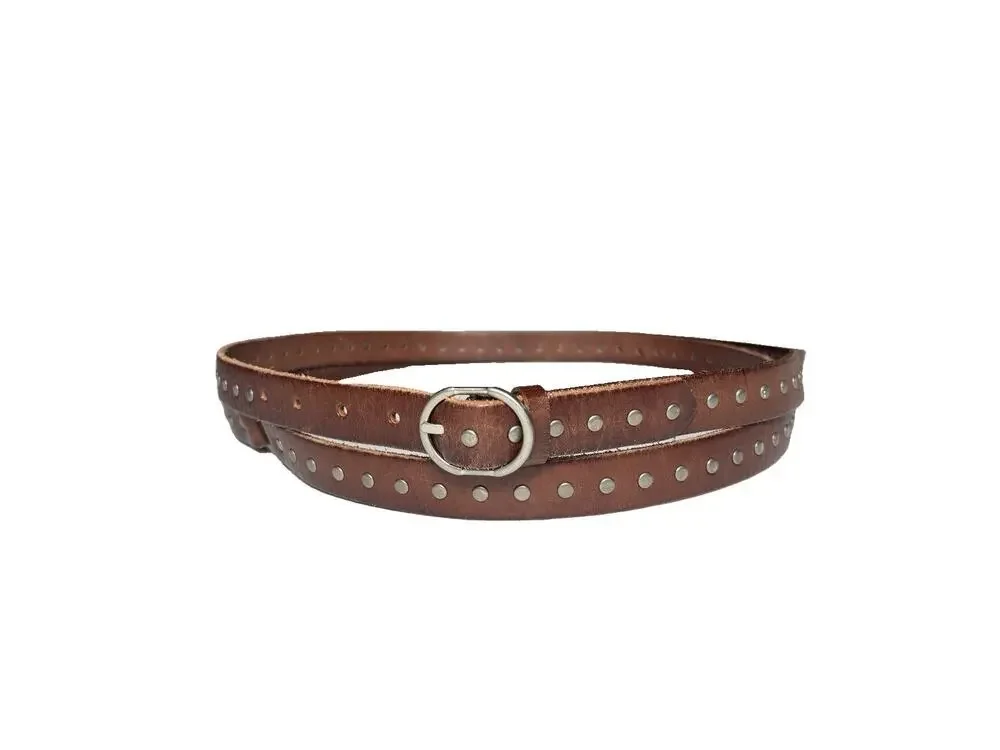 Silpada Double Strand Belt Womens XL Genuine Leather Brown Wrap Around 30 / 32